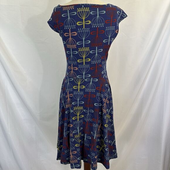 Effies Heart Dress SMALL Tulip Floral Fit Flare Pockets Retro - Picture 5 of 7